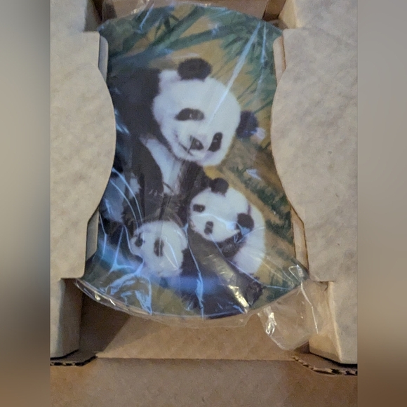 Panda Art HACKETT AMERICAN COLLECTOR PLATE ASIAN PANDAS SADAKO MANO - Picture 3 of 5